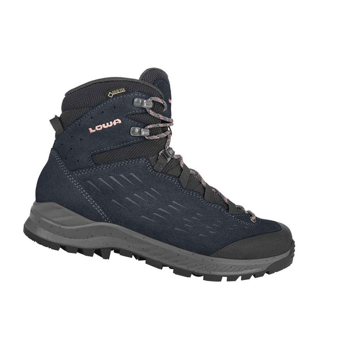 Kozaki Trekkingowe Damskie Lowa Explorer GTX Mid WS Granatowe Różowe | XJMCL2531