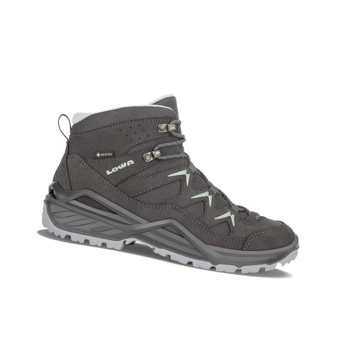 Kozaki Trekkingowe Damskie Lowa Sirkos Evo GTX Mid WS Anthracite / Iceblue | DVRMZ8930