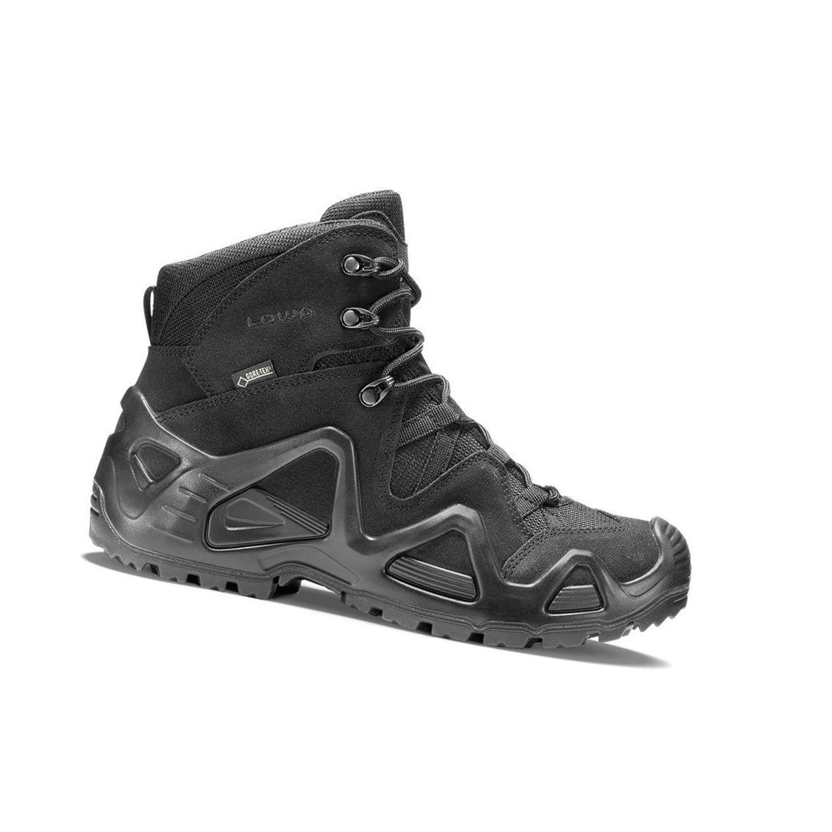 Kozaki Trekkingowe Męskie Lowa Zephyr GTX Mid Czarne | NTPWV6102