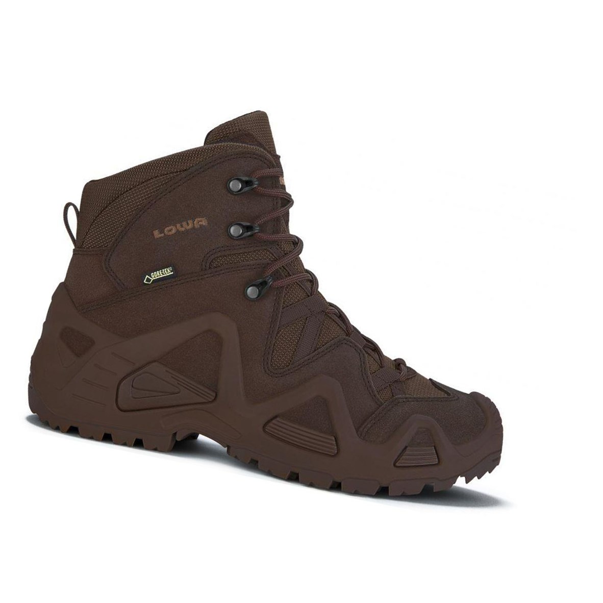 Kozaki Trekkingowe Męskie Lowa Zephyr GTX Mid Ciemny Brązowe | VQUBW0156