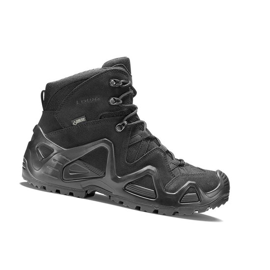 Buty Taktyczne Męskie Lowa Zephyr GTX Mid TF Czarne | DZVJQ9864