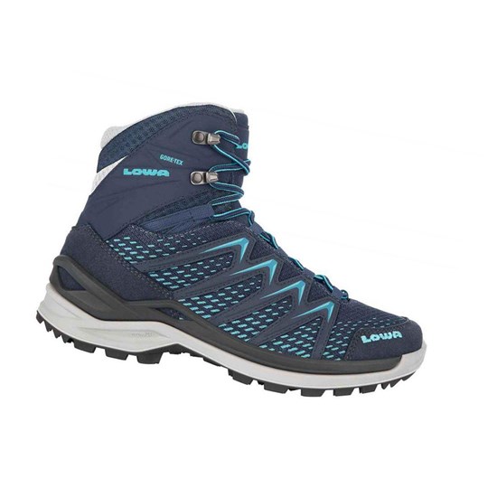 Kozaki Trekkingowe Damskie Lowa Innox Pro GTX Mid WS Granatowe Turkusowe | XFITB2478