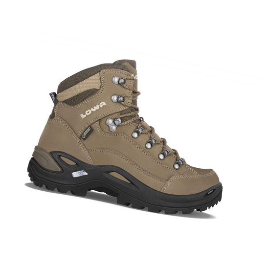 Kozaki Trekkingowe Damskie Lowa Renegade GTX Mid WS Taupe | VNAES1240