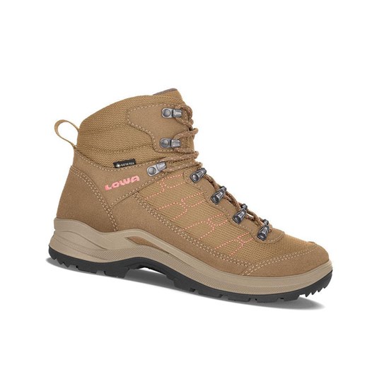 Kozaki Trekkingowe Damskie Lowa Taurus Pro GTX Mid WS Taupe | FNDZH0963