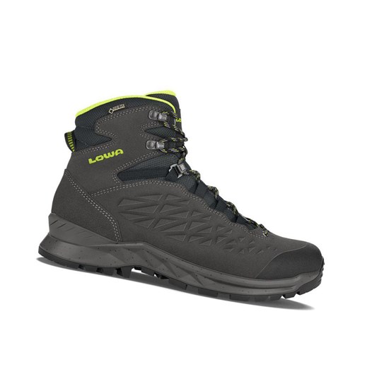 Kozaki Trekkingowe Męskie Lowa Explorer GTX Mid Anthracite / Lime | MJOHI6437