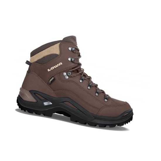 Kozaki Trekkingowe Męskie Lowa Renegade GTX Mid W Brązowe | LSHNX0497